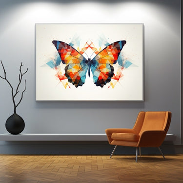 Geometric Butterfly Painting